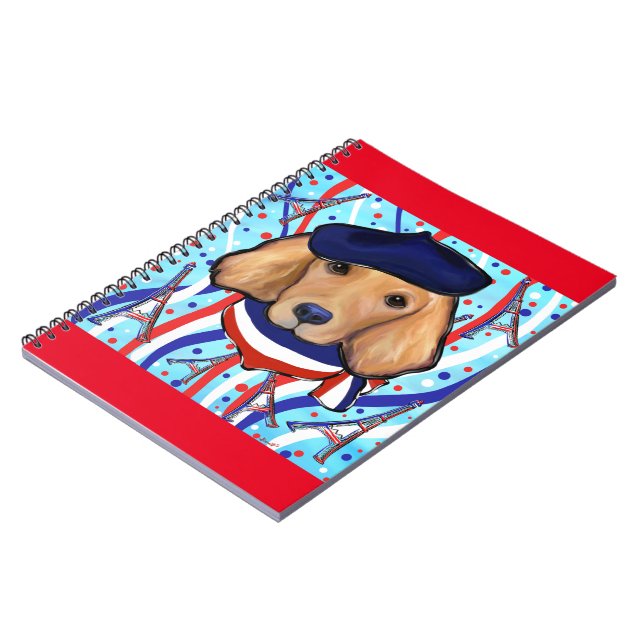 Caderno Espiral Retriever Dourado Francês (Left Side)