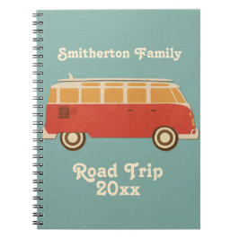 Caderno Espiral Retro 60 Férias na Viagem da Família Van Family