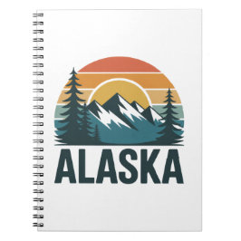 Caderno Espiral Retro Alaska Sunset Adventure 