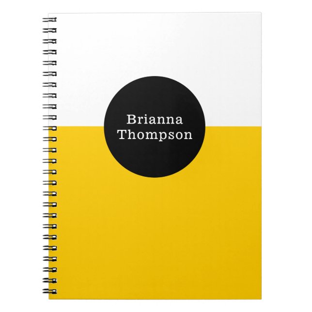 Caderno Espiral Retro Bloco de Cor em Dois Tons Verde Lima (Frente)