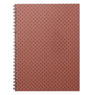 Caderno Espiral Retro, bolinhas castanho