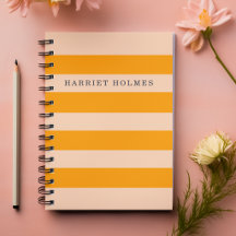 Retro Chic Laranja e Listras Personalizadas em Pês
