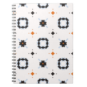 Caderno Espiral Retro Daisy Floral Vintage Patterage Desenhado à M