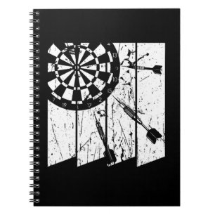 Caderno Espiral Retro Dartboard Darts 180 Men Dart Player