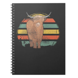 Caderno Espiral Retrô de Vaca Highland