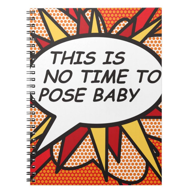 Caderno Espiral Retro-divertido - Pop de livro em quadrinhos (Frente)