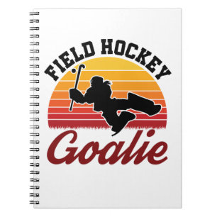 Caderno Espiral Retro Field Hockey Goalie Player
