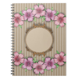 Caderno Espiral Retro, floral