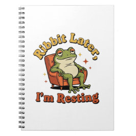 Caderno Espiral Retro Frog Funny Quote Lined Notebook