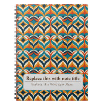 Retro-Funky Laranja-Teal Personalizado