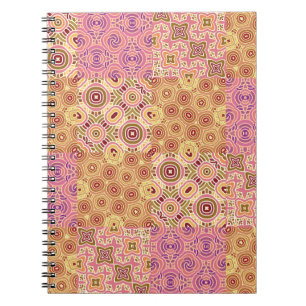 Caderno Espiral Retro Geométrico Xadrez 