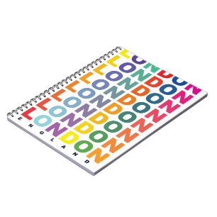 Caderno Espiral Retro London England poster