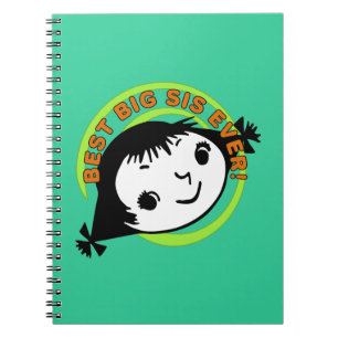 Caderno Espiral Retro Melhor Sis Grande Nunca