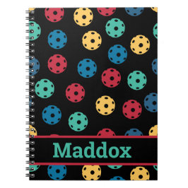 Caderno Espiral 😍 Retro Picklebolas / preto