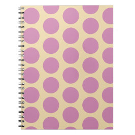 Caderno Espiral Retro Polka Dots Pink & Yellow Design 