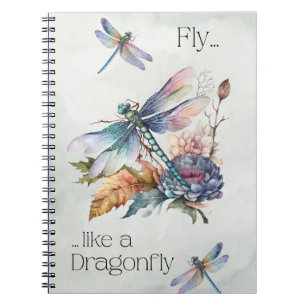 Caderno Espiral Retro Russo Voa Como Um Dragonfly