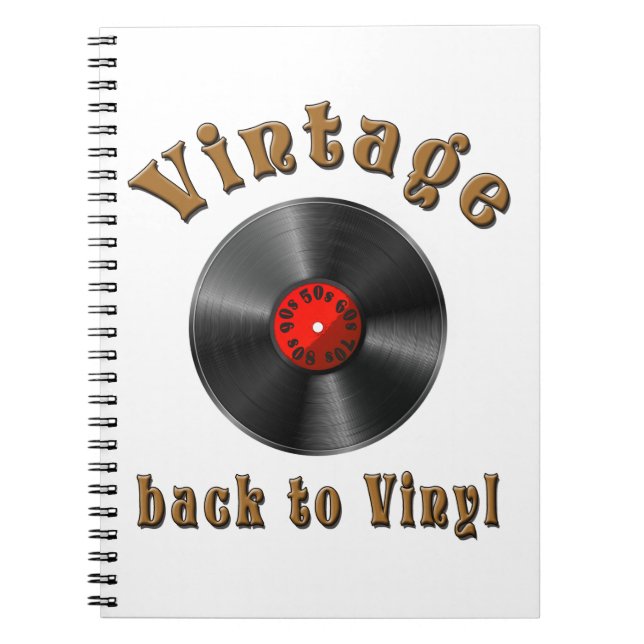 Caderno Espiral Retro Schallplatte, Vinil, Vintage, Oldie (Frente)