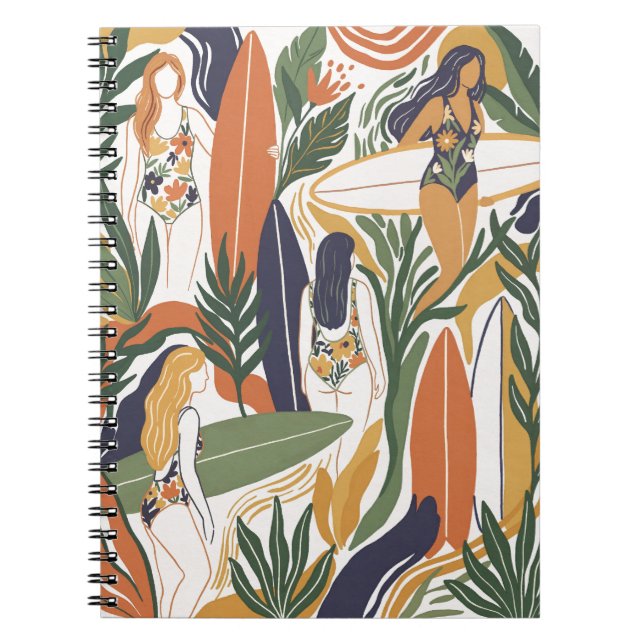 Caderno Espiral Retro Surf Club (Frente)