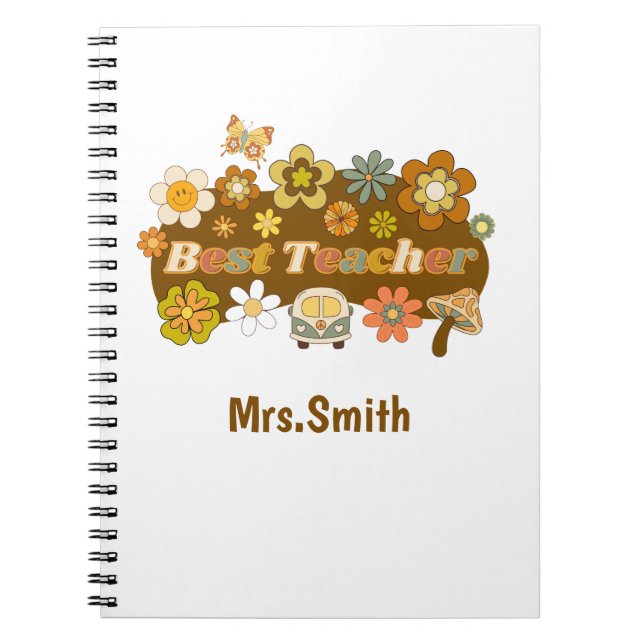 Caderno Espiral Retro Teacher Notebook (Frente)