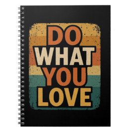 Caderno Espiral Retro Vibes - Faça o que você ama