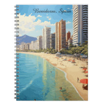 Retro Vintage Benidorm Espanha Viagem Mediterrâneo