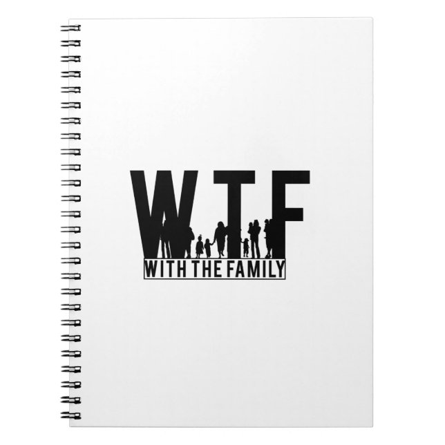 Caderno Espiral reunião de família com a WTF (Frente)