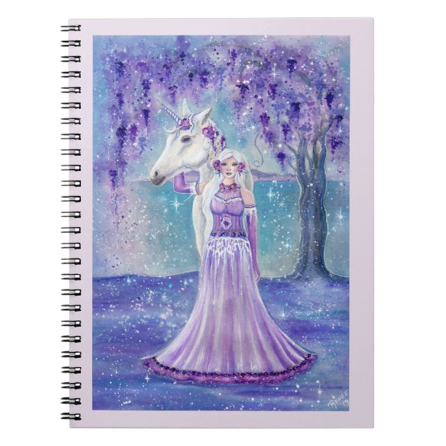 Caderno Espiral Revista de notebook Unicorn e Fairy por Renee Lavo (Frente)