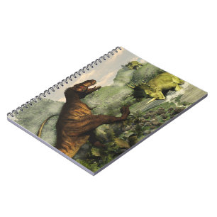 Caderno Espiral Rex do tiranossauro que luta contra o
