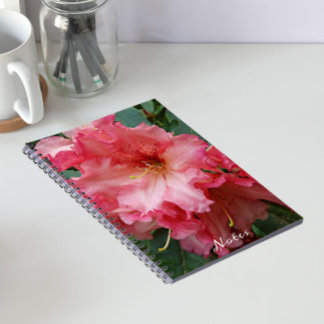 Caderno Espiral Rhododendron Bloom Rosa Floral
