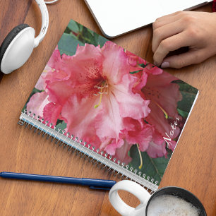Caderno Espiral Rhododendron Bloom Rosa Floral