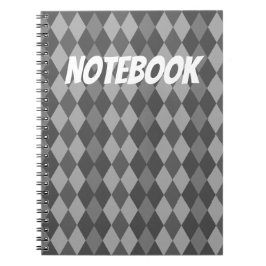 Caderno Espiral Rhombus preto e branco
