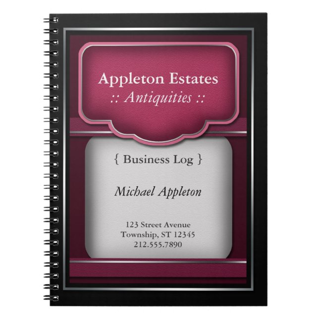 Caderno Espiral Rich Berry Fuchsia - Notebook para empresas (Frente)