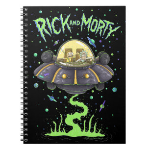 Caderno Espiral RICK AND MORTY™   Illustrated Space Flight Graphic