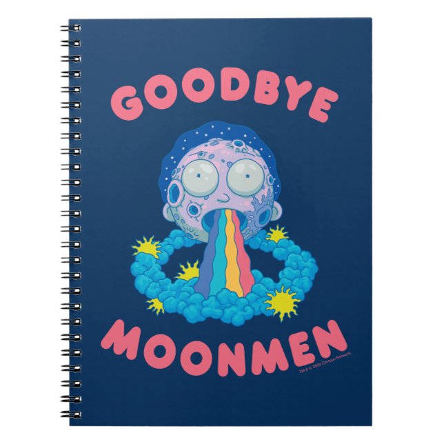 Caderno Espiral RICK E MORTY™ | Adeus, Moonmen (Frente)