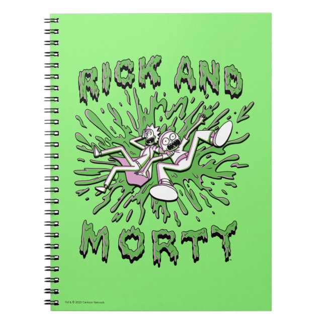 Caderno Espiral RICK E MORTY™ | Caindo Em Iva Ácida (Frente)