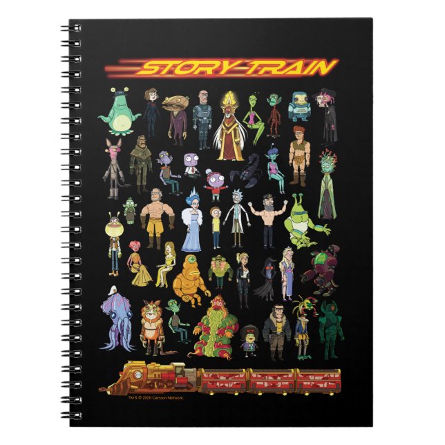 Caderno Espiral RICK E MORTY™ | Comboio (Frente)