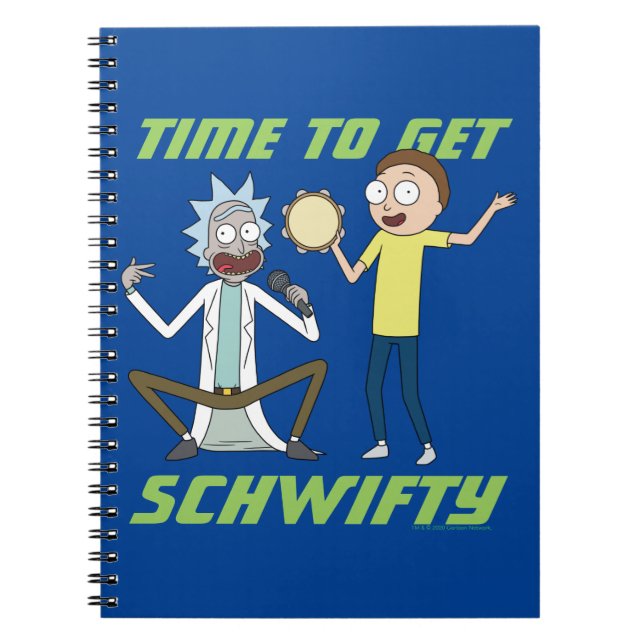 Caderno Espiral RICK E MORTY™ | Hora De Obter O Schwifty (Frente)