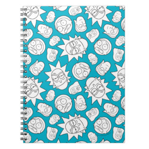 Caderno Espiral RICK E MORTY™ Padrão de Cabeça da Família Sm