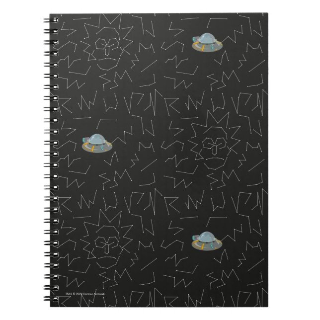 Caderno Espiral RICK E MORTY™| Padrão de constelação de Rick (Frente)