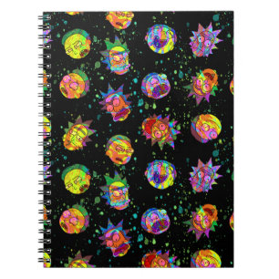 Caderno Espiral RICK E MORTY™ Padrão de espiral psicodélico