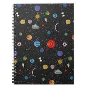 Caderno Espiral RICK E MORTY™   Padrão espacial