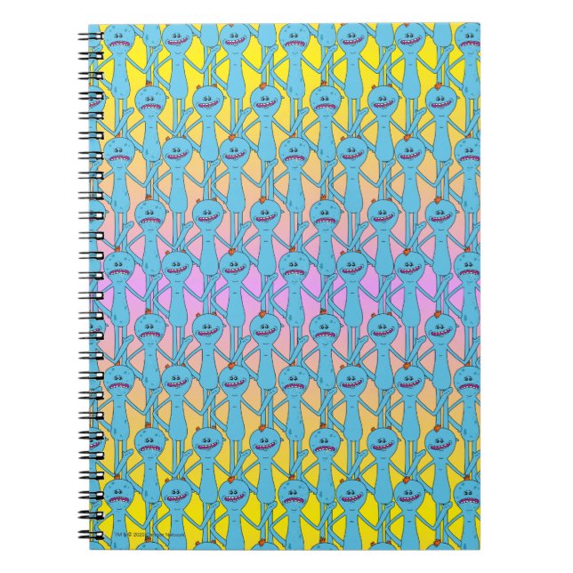Caderno Espiral RICK E MORTY™ | Rainbow Sr. Meeseks Pattern (Frente)