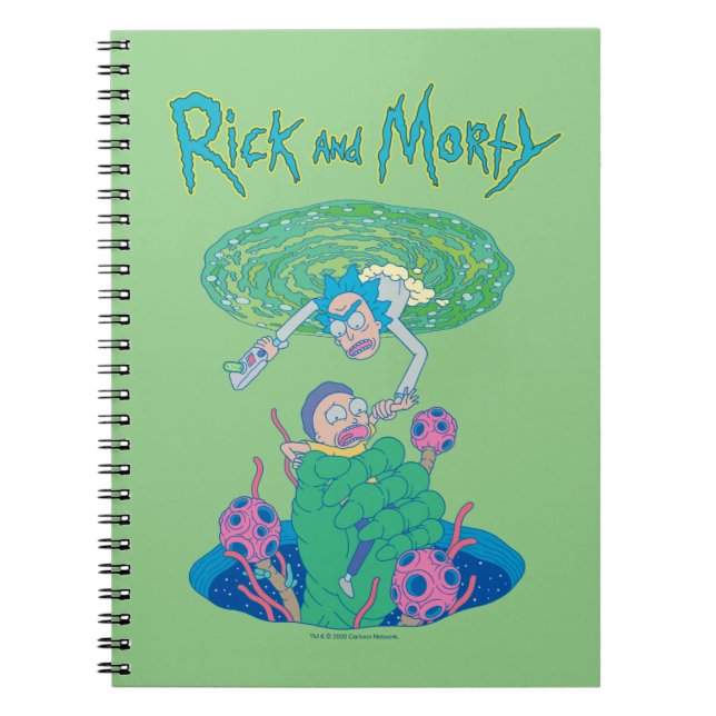Caderno Espiral RICK E MORTY™ | Salvamento no portal (Frente)