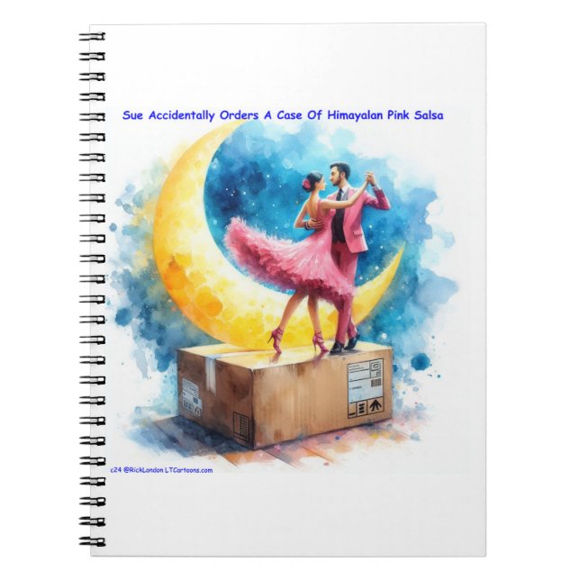 Caderno Espiral Rick London Rosa Himalayan Salsa Engraçado (Frente)