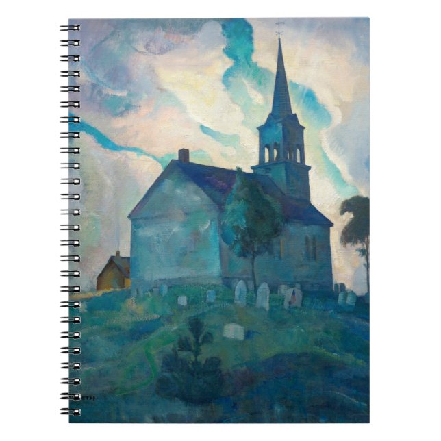 Caderno Espiral Ridge Church por Newell Convers Wyeth (Frente)