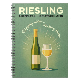 Caderno Espiral Riesling Moseltal Alemanha Viagem Arte