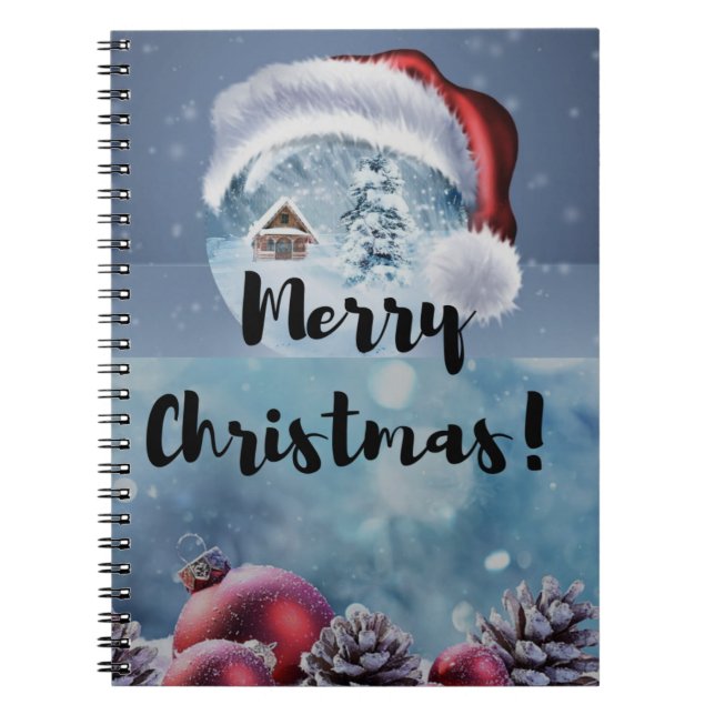 Caderno Espiral Ringos de Natal engraçados modernos (Frente)