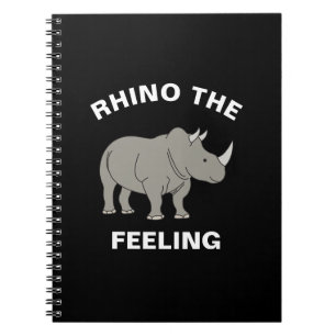 Caderno Espiral Rinoceronte O Sentimento Divertido Vida Selvagem R