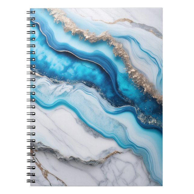 Caderno Espiral Rio Azul Marble (Frente)
