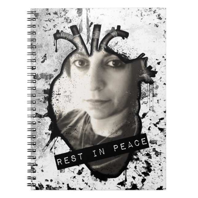 Caderno Espiral RIP livro anatômico de memória cardíaca (Frente)